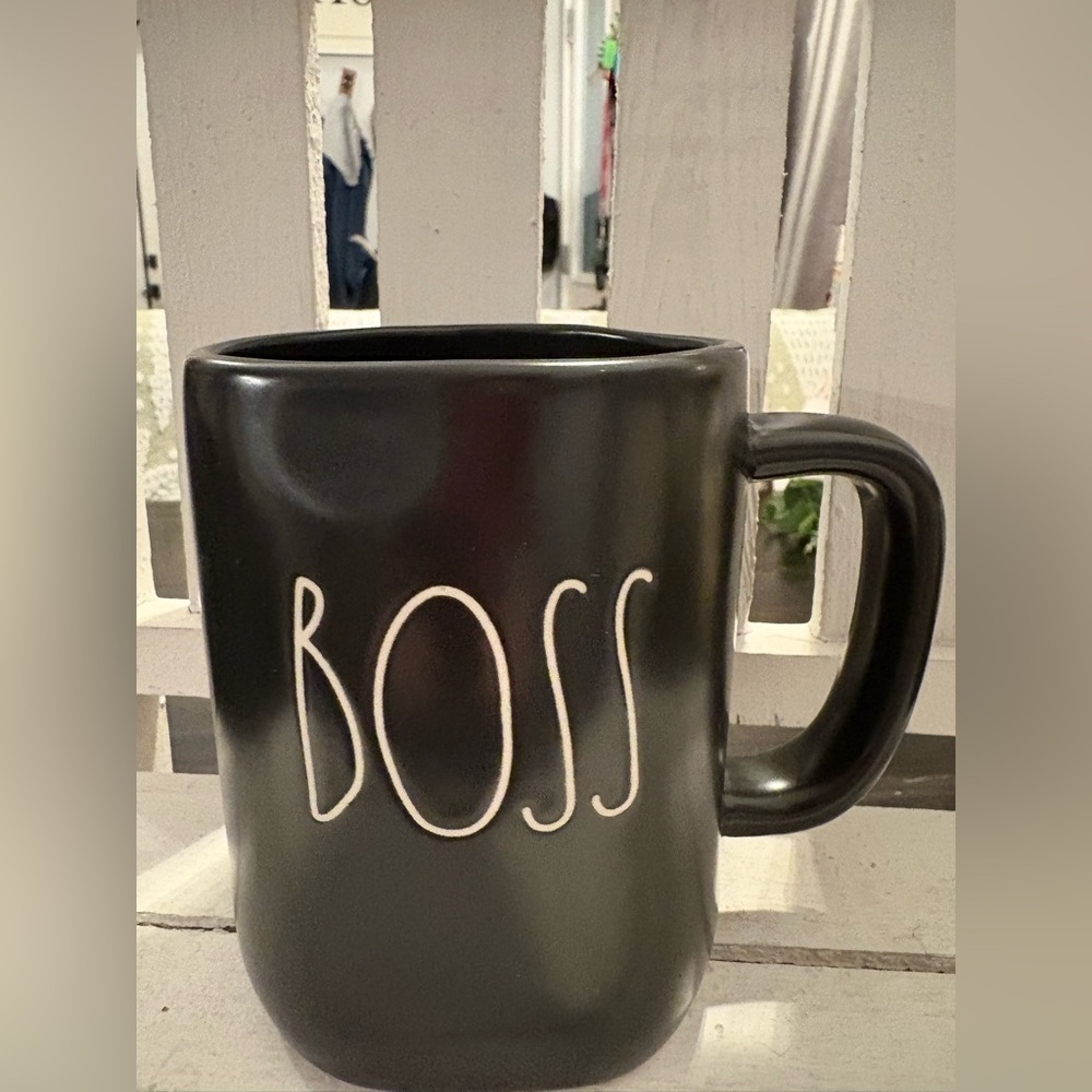 Rae Dunn Black BOSS Mug